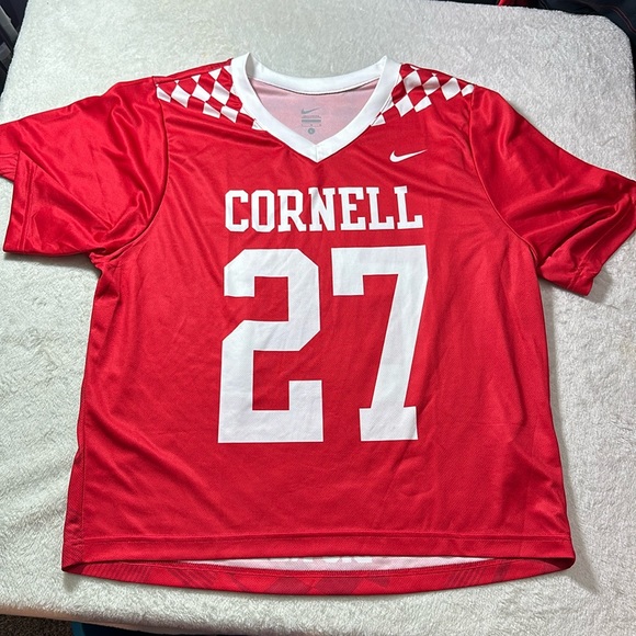 Nike Other - Nike Cornell University Men’s Lacrosse Jersey Red and White #27 Size Large